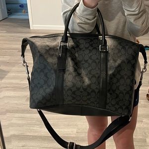 Coach Voyager Duffle Travel Bag Weekender - Black Canvas